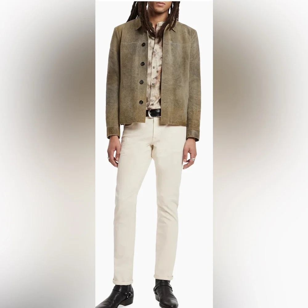 John Varvatos Ivey Leather Shirt Jacket‎ Size 50 - Picture 2 of 13